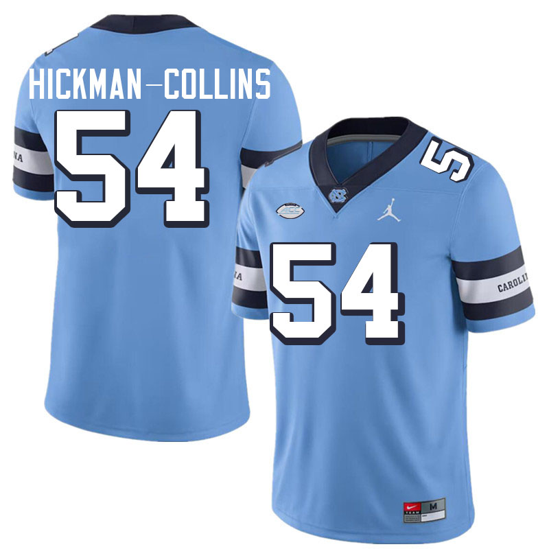 #54 Timir Hickman-Collins North Carolina Tar Heels College Football Jersey Stitched-Retro Blue